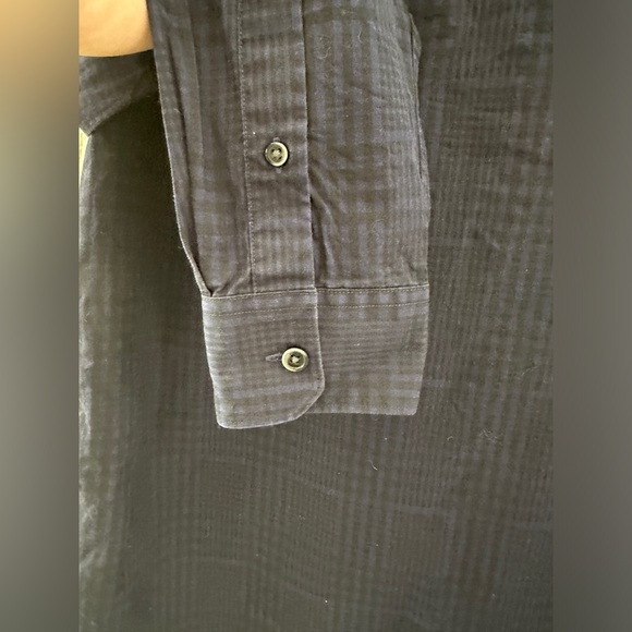 Michael Kors Blue Plaid Slim Fit Men’s Button down Small - Picture 8 of 10